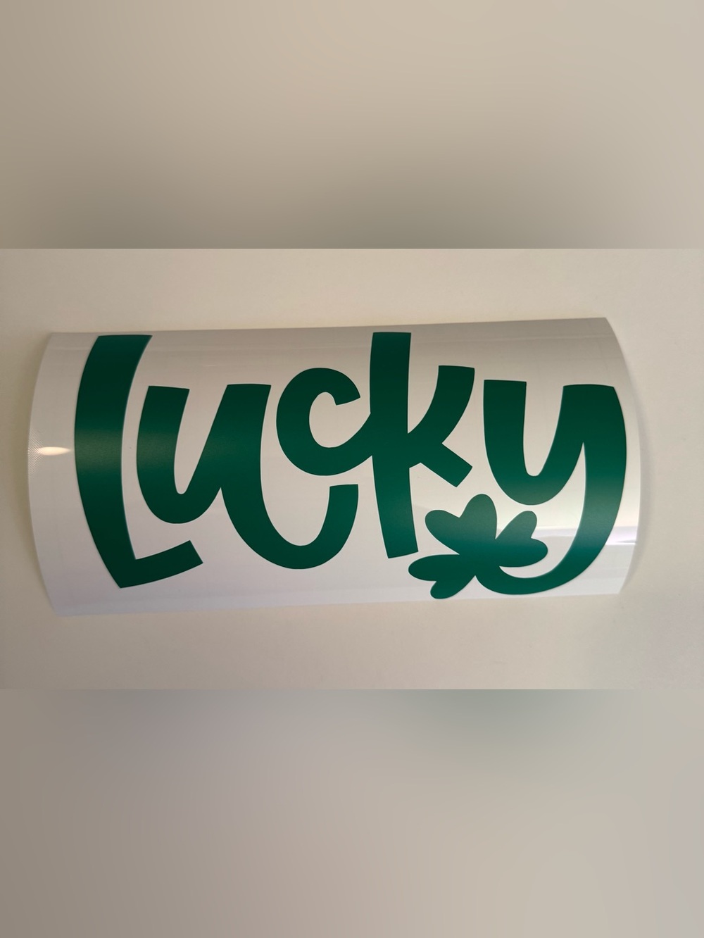 Green Lucky vinyl decal
